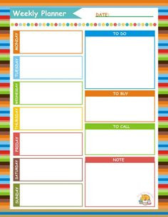Free Weekly Planner Template Free Printable Bi Weekly Planner Cute &amp; Colorful