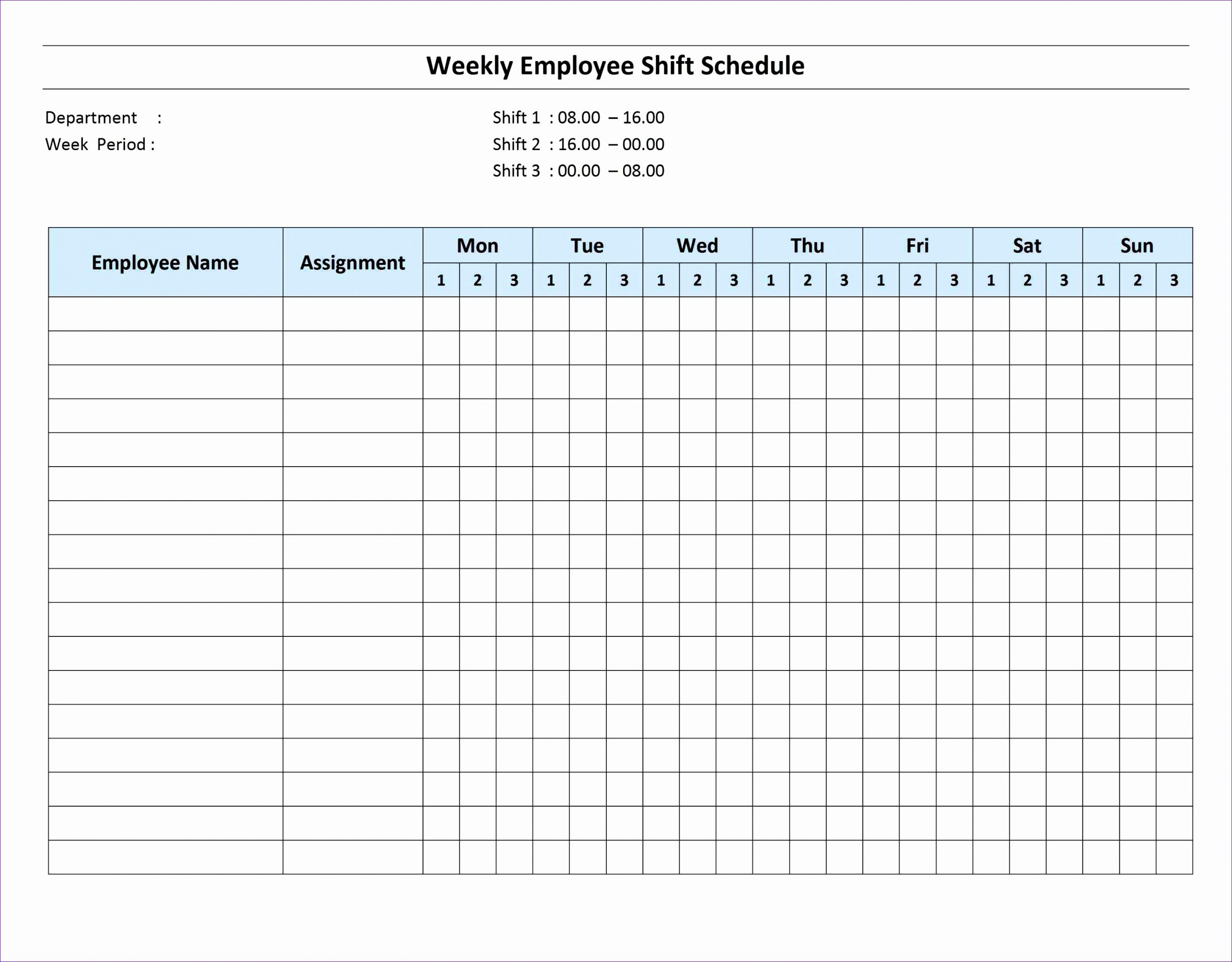 Free Work Schedule Template 10 Excel Monthly Work Schedule Template Excel Templates