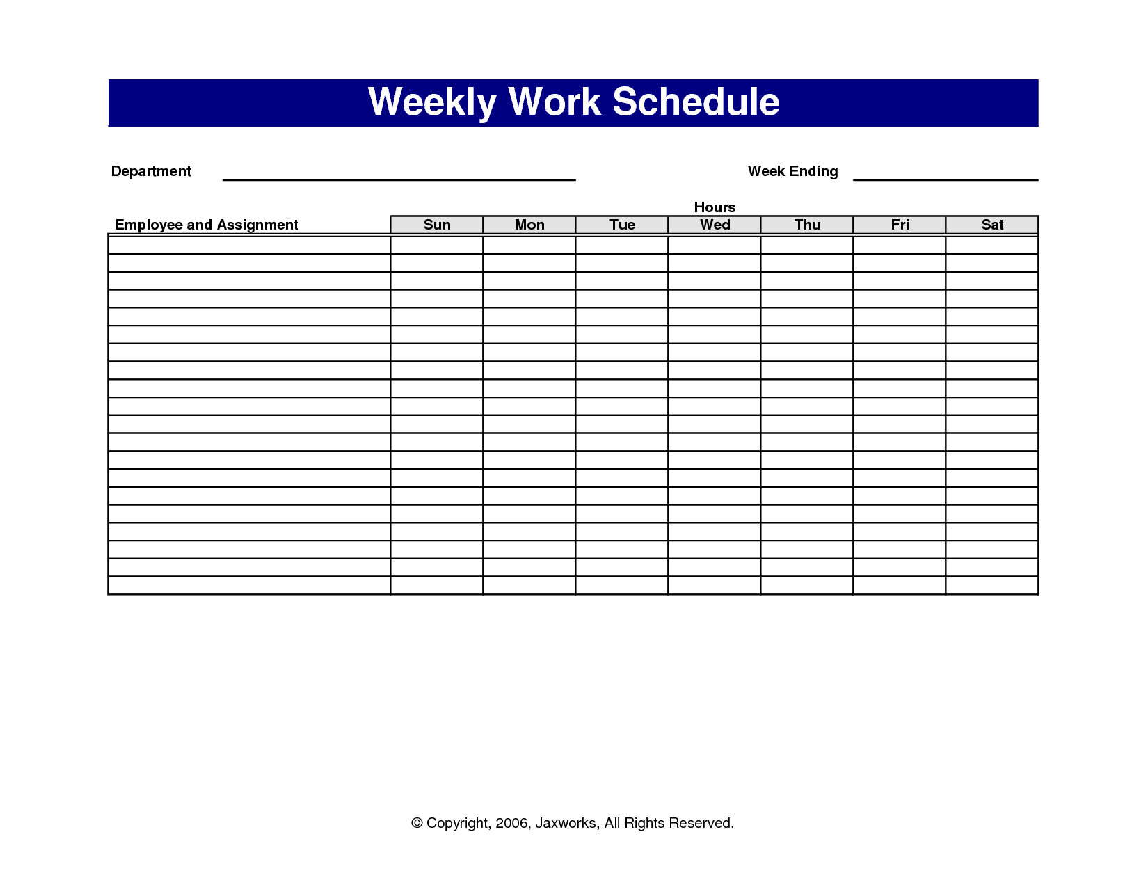 Free Work Schedule Template 6 Best Of Free Printable Fice forms Schedules