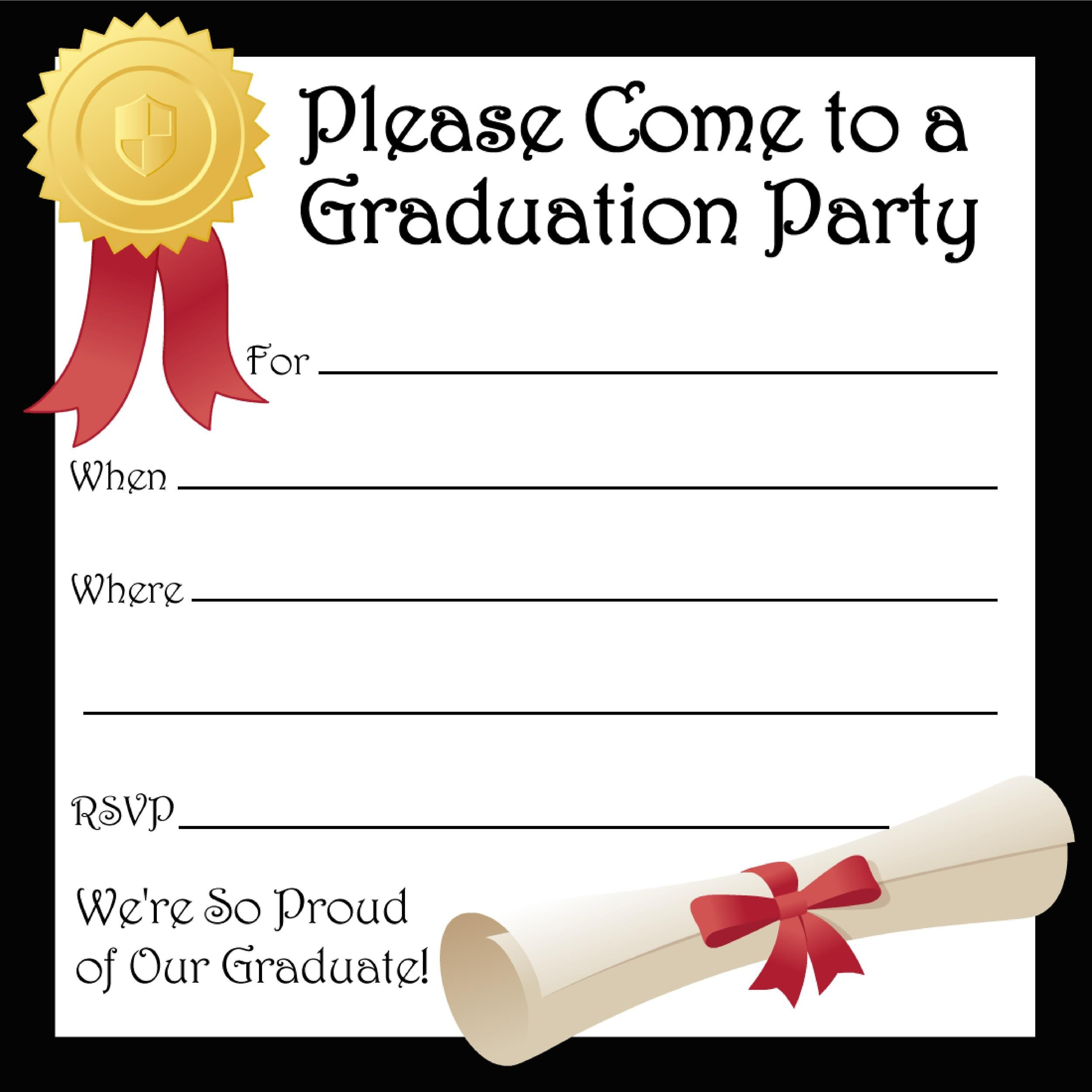 Graduation Party Invitation Template 40 Free Graduation Invitation Templates Templatelab