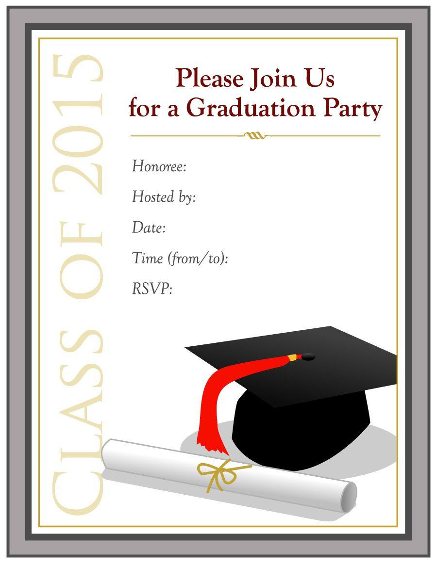 Graduation Party Invitation Template Graduation Invitation Templates 40 Free Graduation