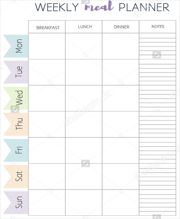 Meal Planning Calendar Template Meal Plan Template 22 Free Word Pdf Psd Vector