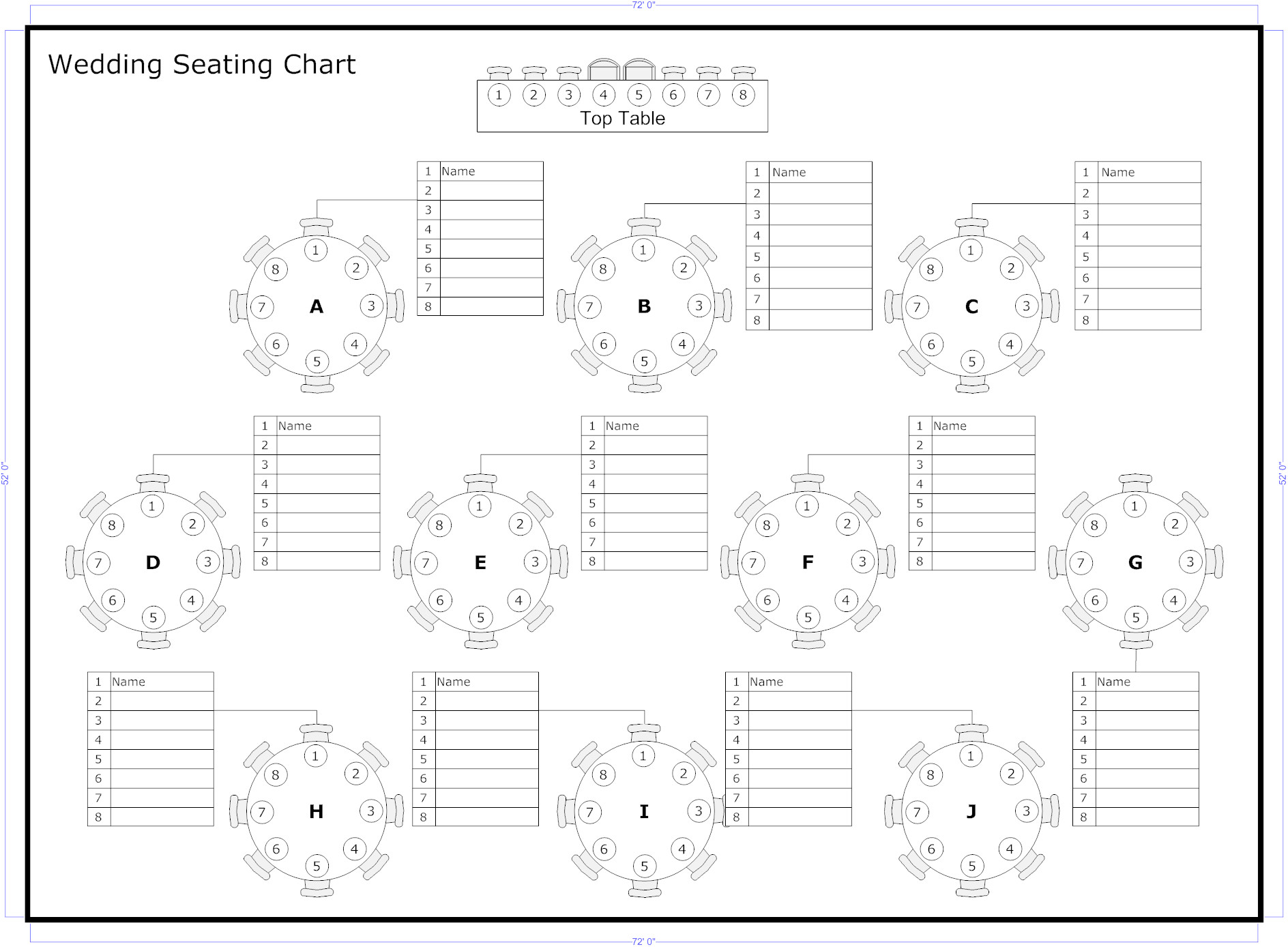 Seating Chart Template Wedding Reception Seating Charts 101