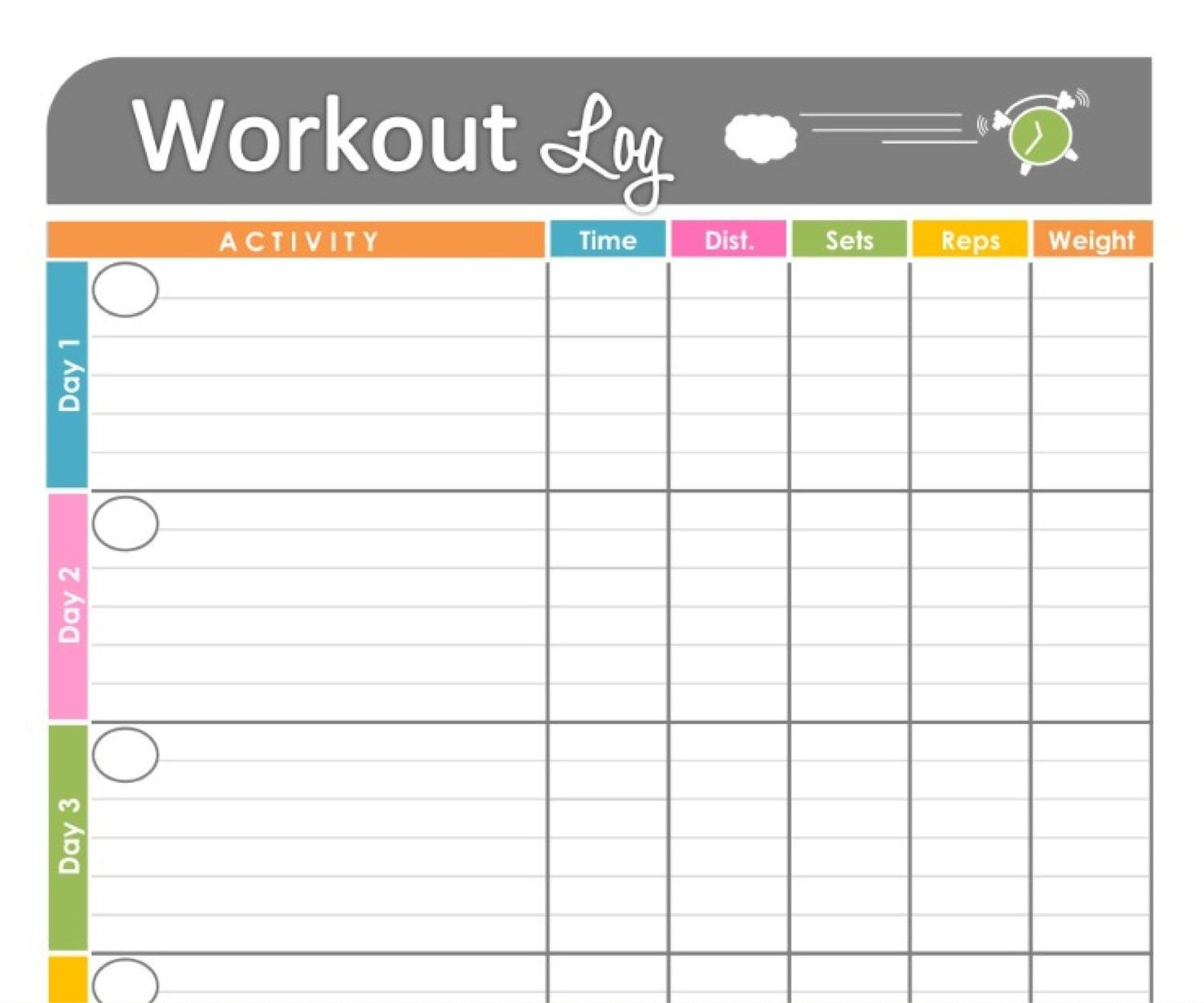 Weekly Workout Schedule Template Pin by Kristy Winburn Revels On School Planners &amp; Supplies