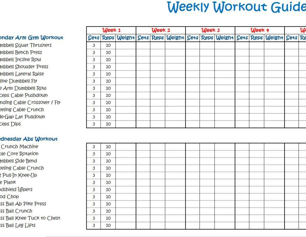 Weekly Workout Schedule Template Weekly Workout Schedule