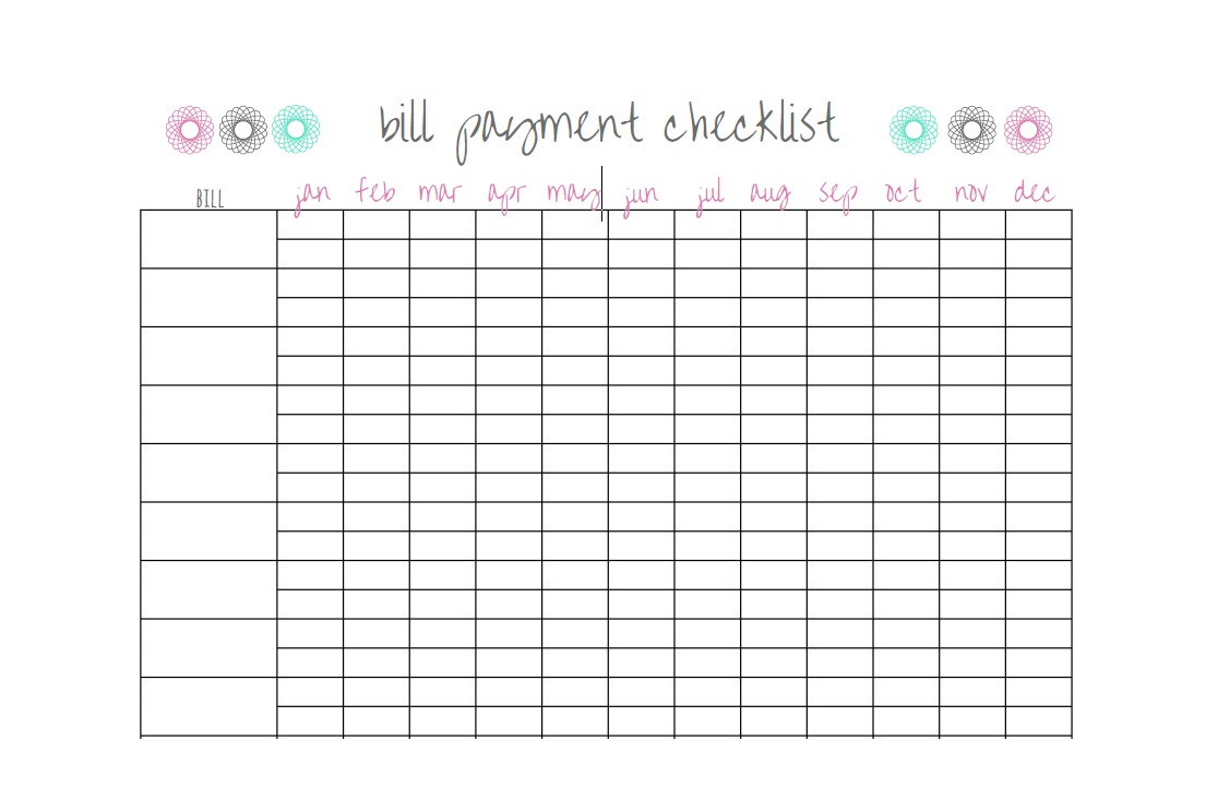 Bill Pay Calendar Template How to Design Writeable Monthly Bill Payments Calendar