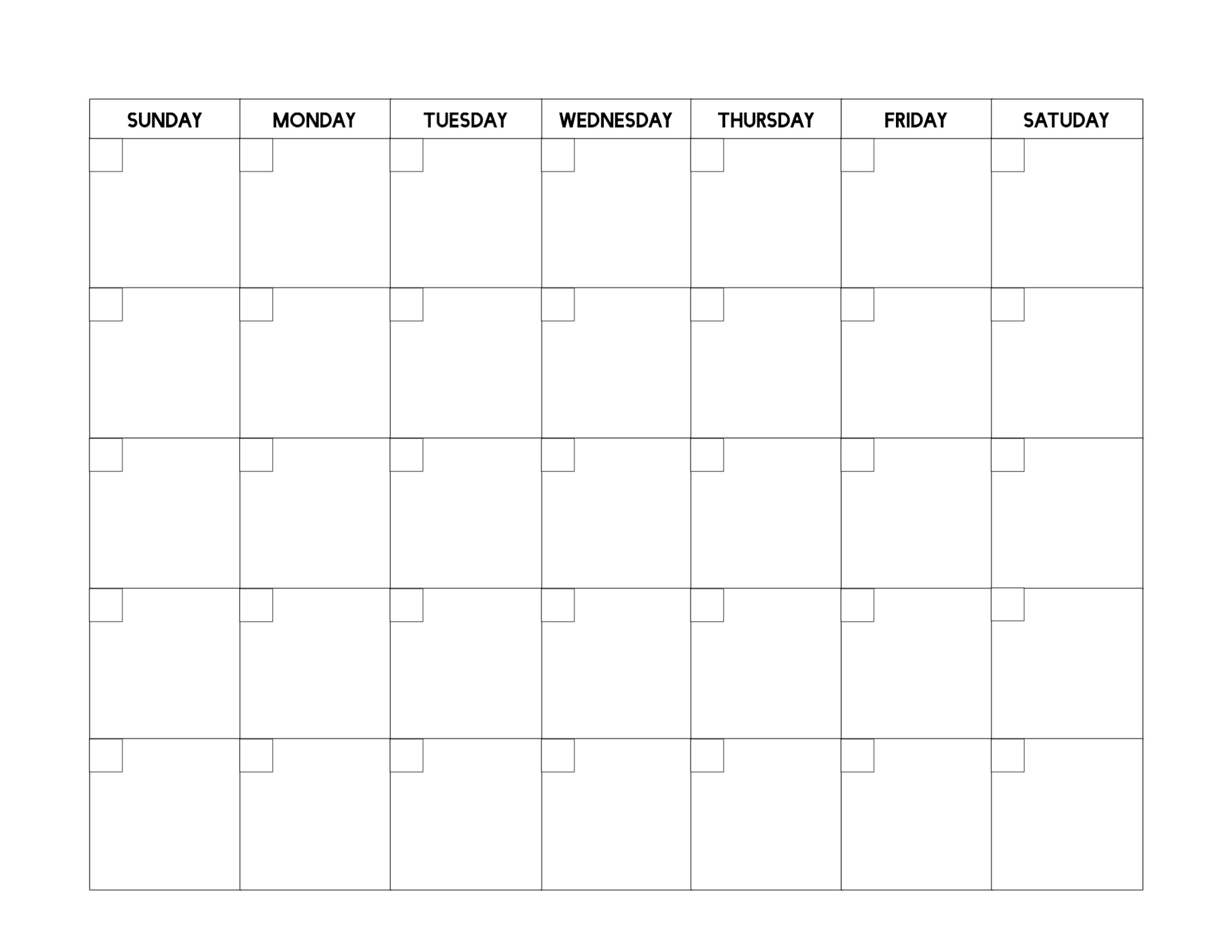 Fill In Calendar Template Free Printable Blank Calendar Template