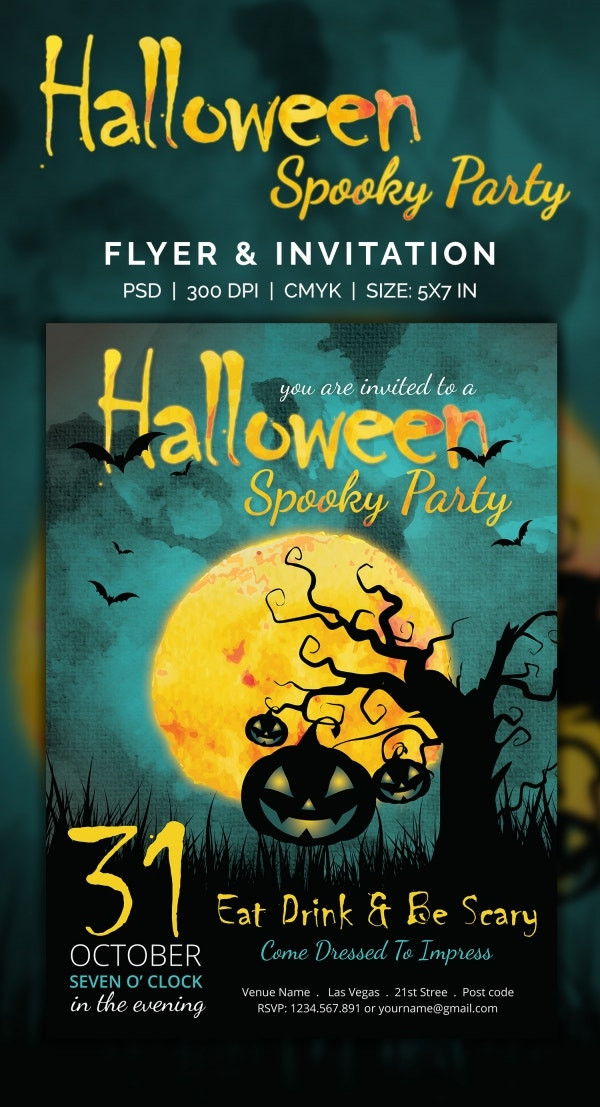 Halloween Party Invitations Template 35 Halloween Invitation Free Psd Vector Eps Ai