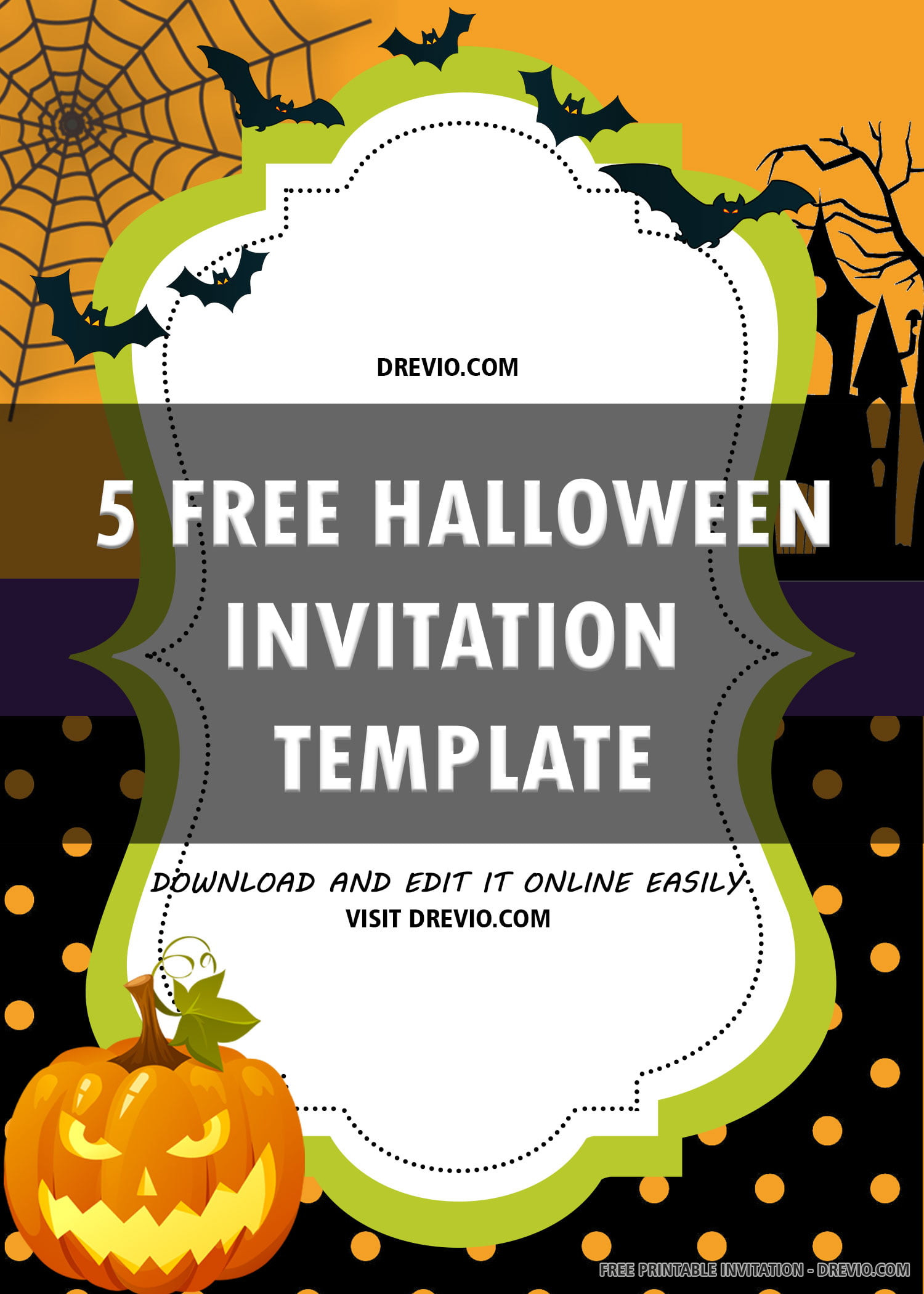Halloween Party Invitations Template Free Printable Halloween Birthday Party Invitation