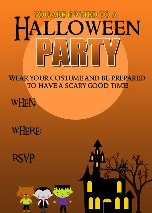 Halloween Party Invitations Template Halloween Party Invitation