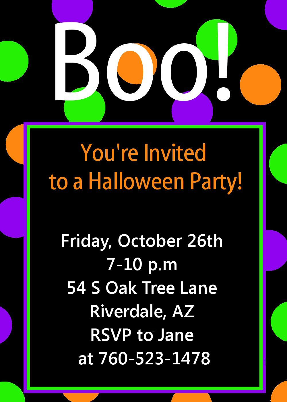 Halloween Party Invitations Template Halloween Party Invitation Printable