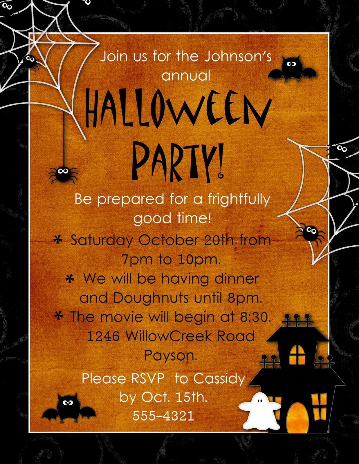 Halloween Party Invitations Template Halloween Party Invitations Blank