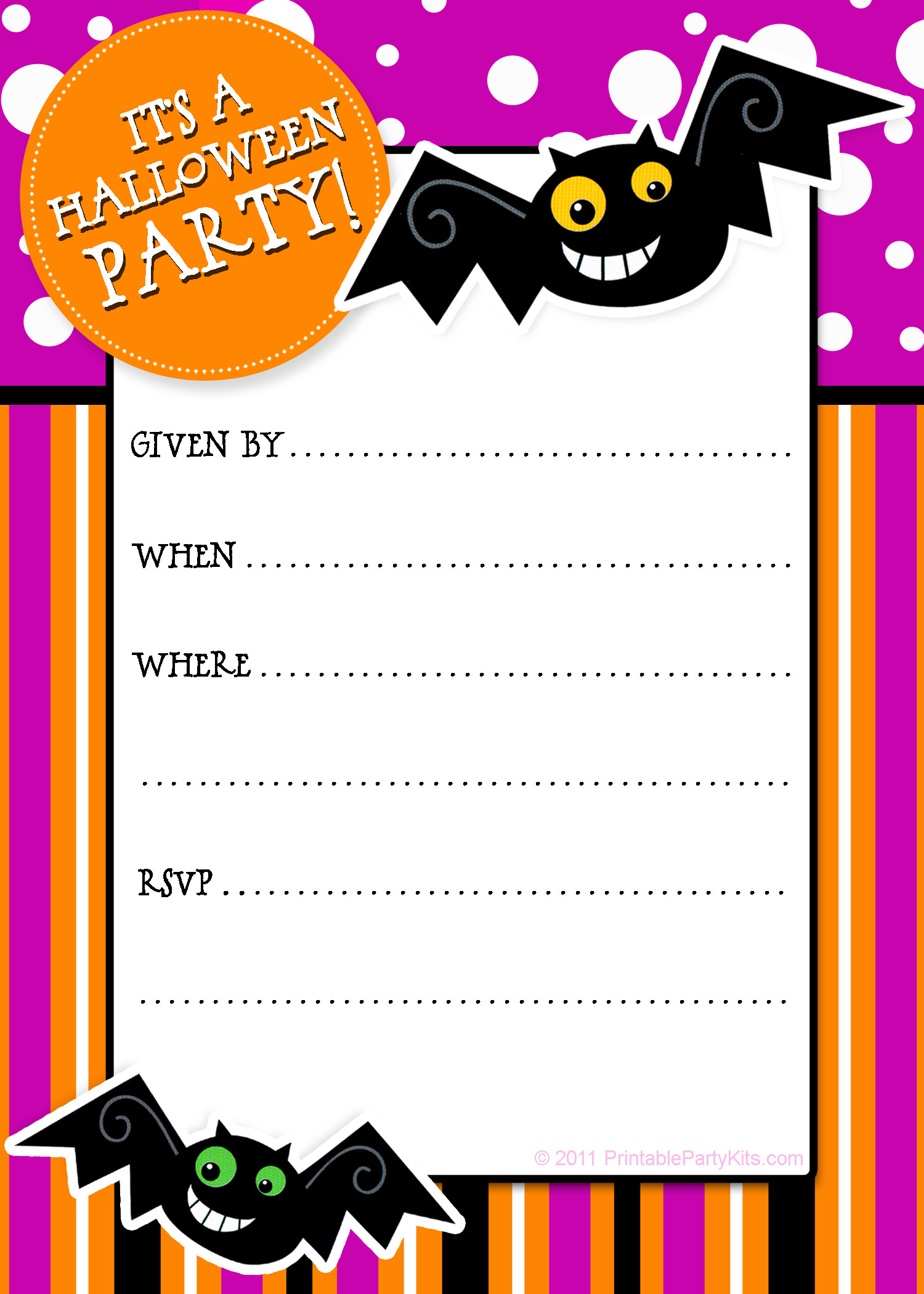 Halloween Party Invitations Template Party Planning Center Free Printable Halloween Invitations