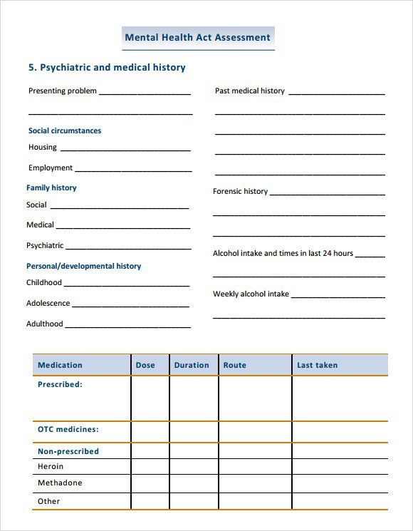 Mental Health assessment Template Pin On Practice Board