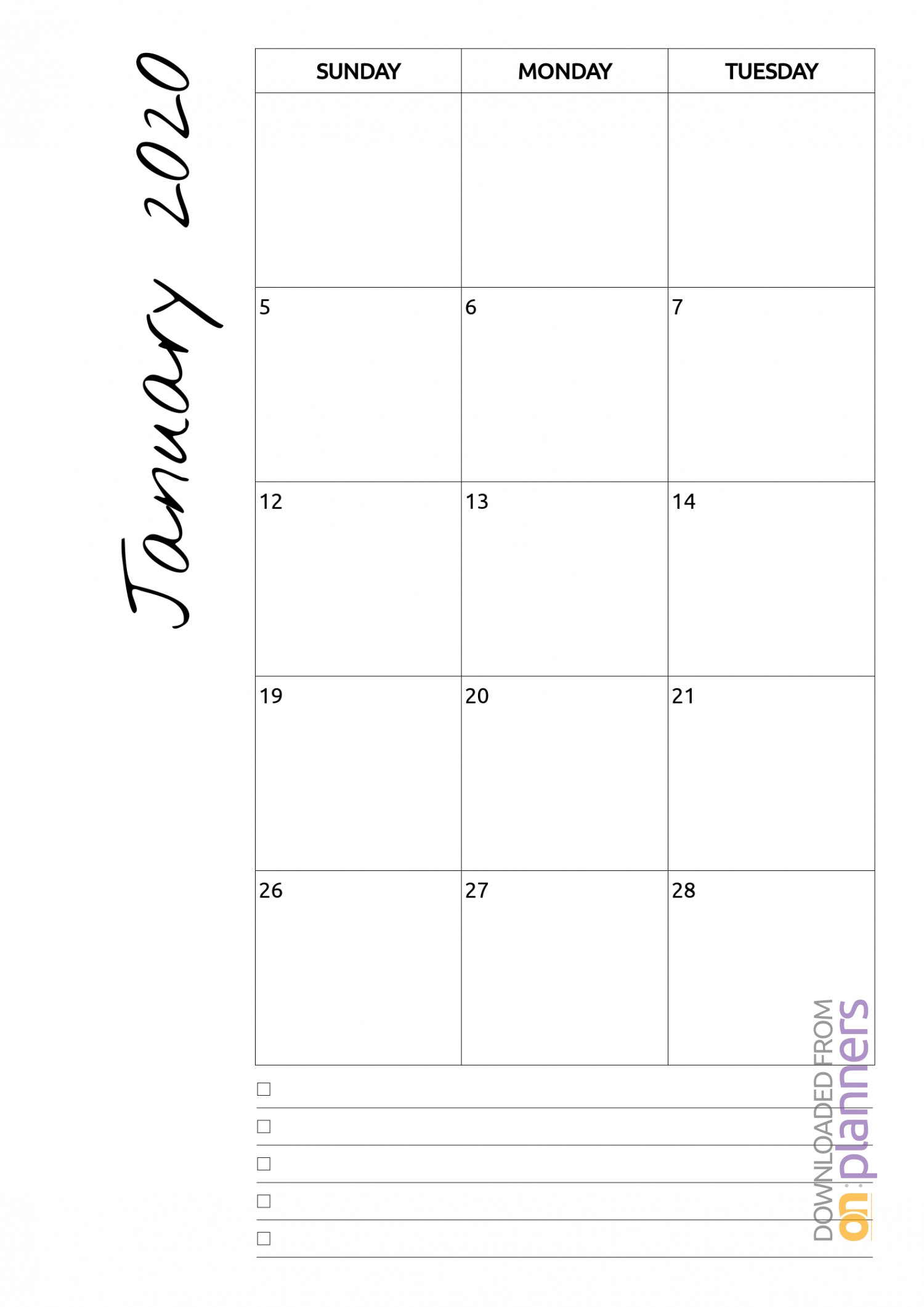 Printable Monthly Calendar Template 8 X 10 Prinable Blank Monthly Calendar