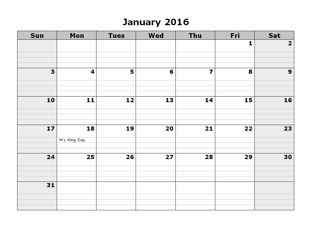 Printable Monthly Calendar Template Blank Month Caledar Uk