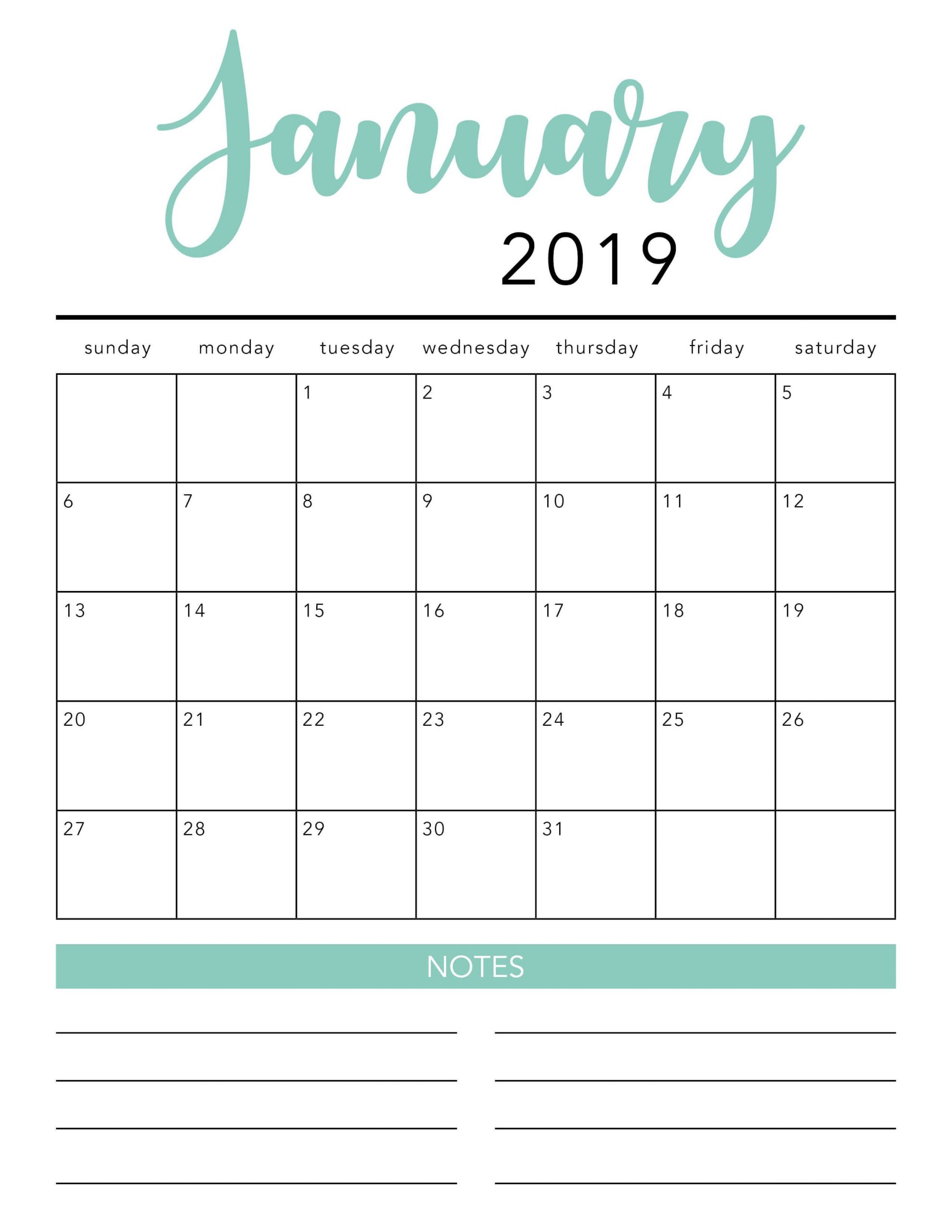 Printable Monthly Calendar Template Free 2020 Printable Calendar Template 2 Colors I Heart
