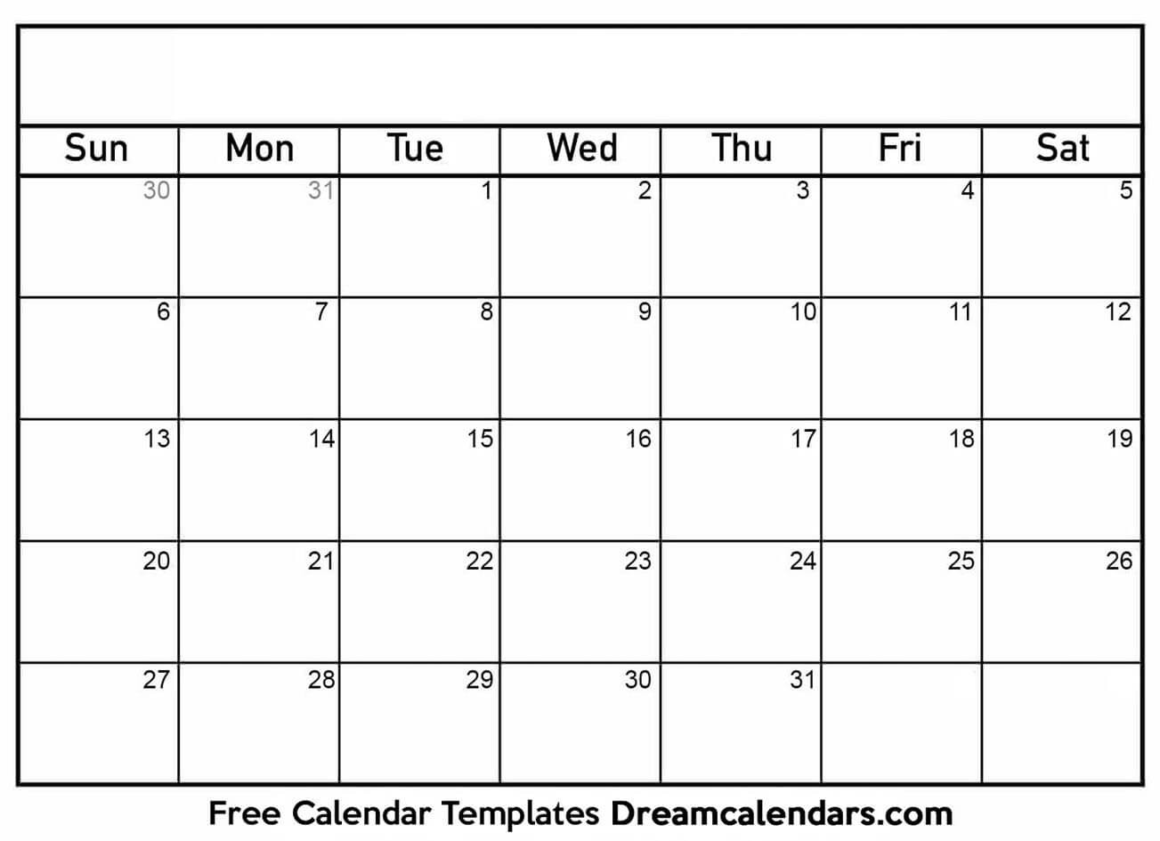 Printable Monthly Calendar Template Free Printable Calendar I Can Type In