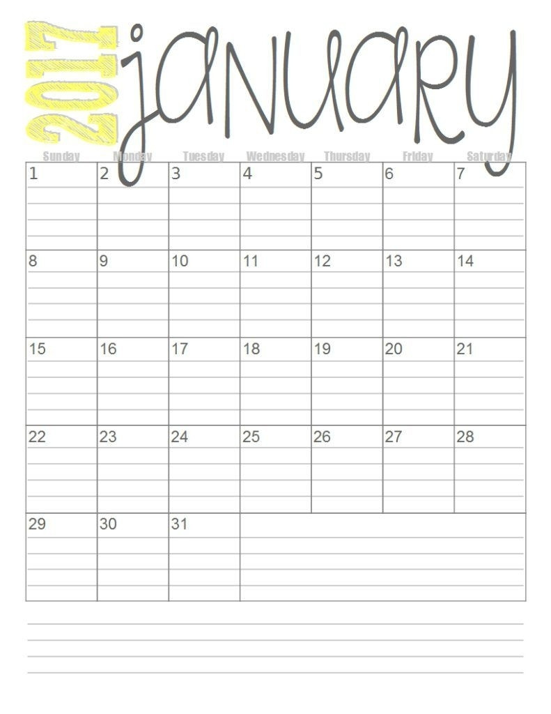 Printable Monthly Calendar Template Free Printable Calendar Lined