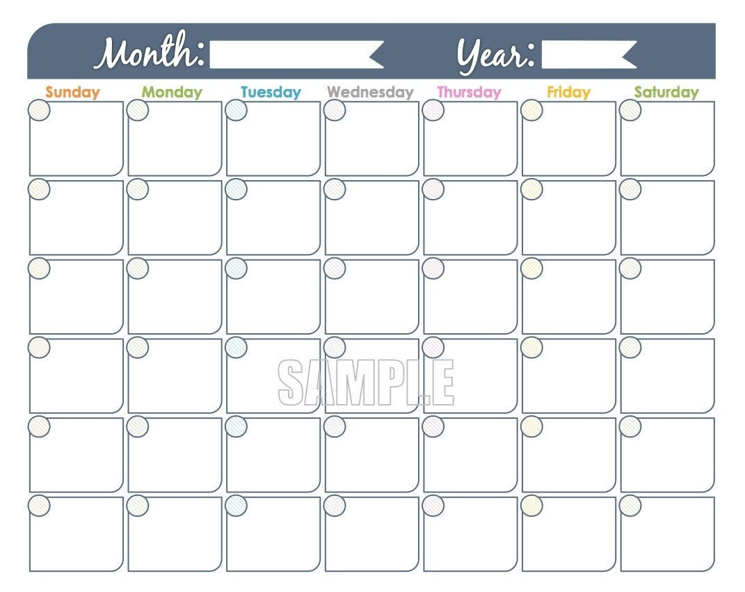 Printable Monthly Calendar Template Printable Monthly Calendar that I Can Edit