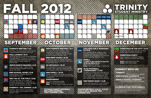 Youth Ministry Calendar Template Our Fall Student Ministry Calendar