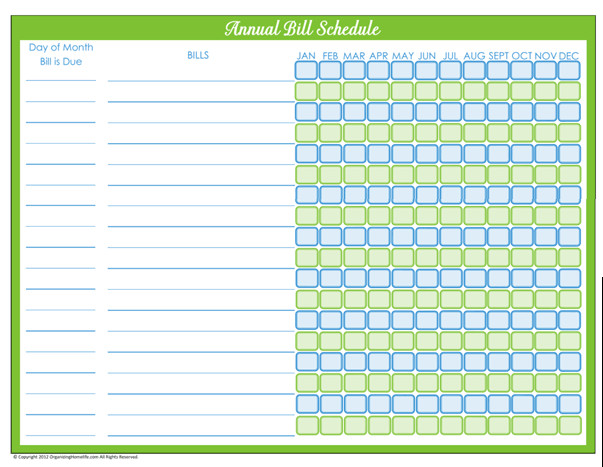 Bill Payment Calendar Template 5 Bill Payment Schedule Templates Word Excel formats