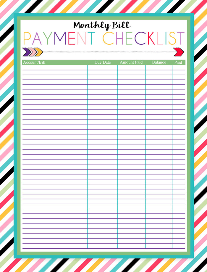 Bill Payment Calendar Template Free Printable Bill Pay Calendar Templates