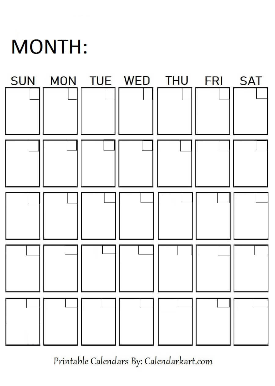 Calendar Template to Print 10 Free Printable Blank Calendar Templates Fillable Pdf