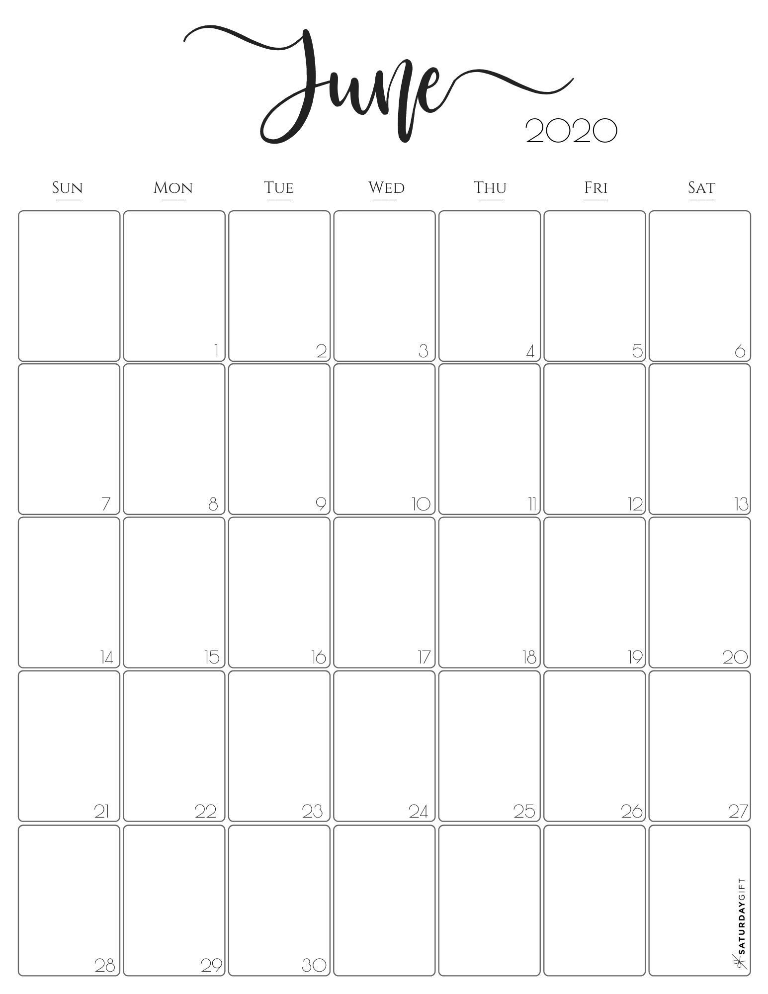 Stylish vertical 2020 monthly calendar Free printables in