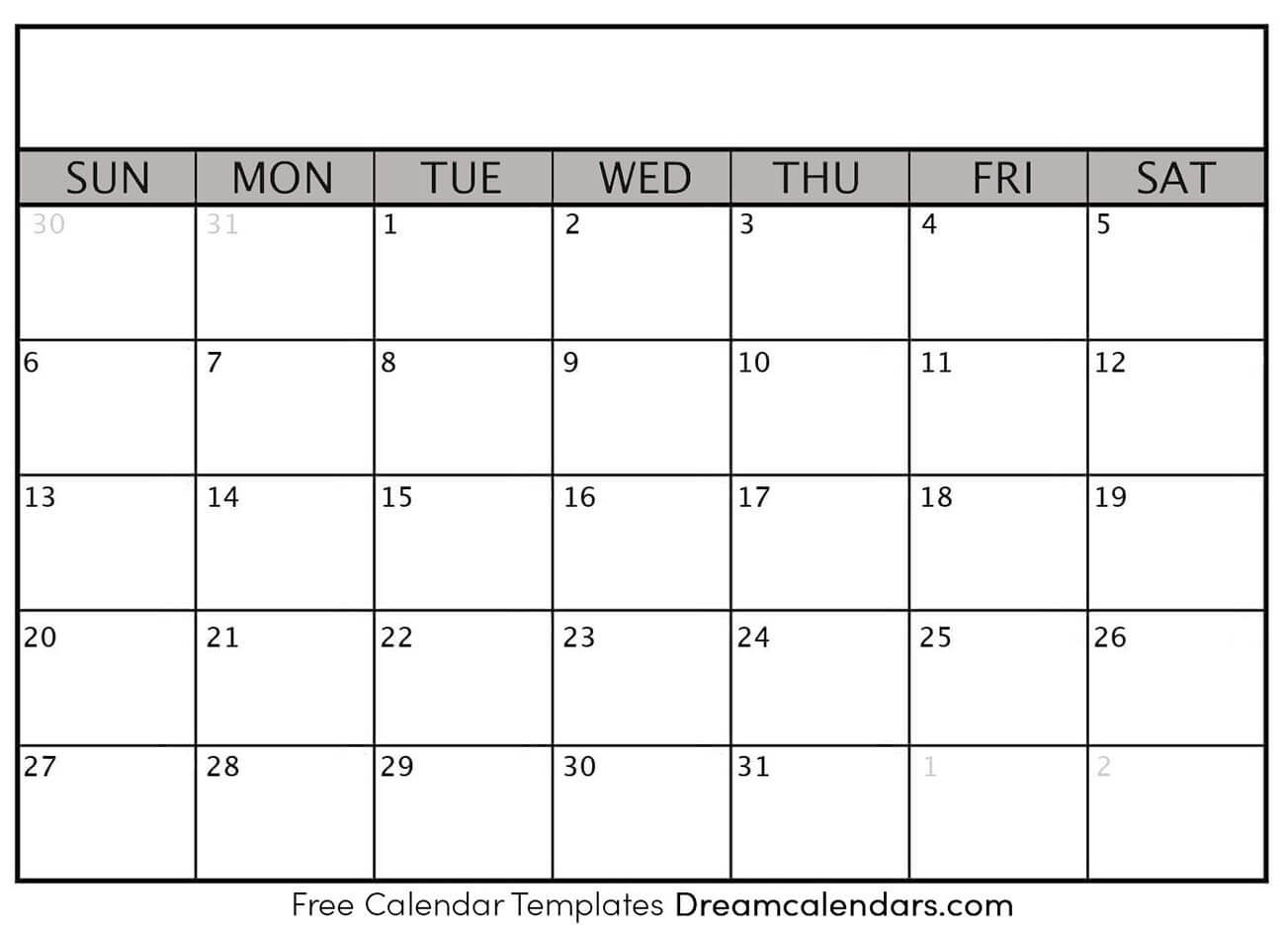 Calendar Template to Print the Old Reader