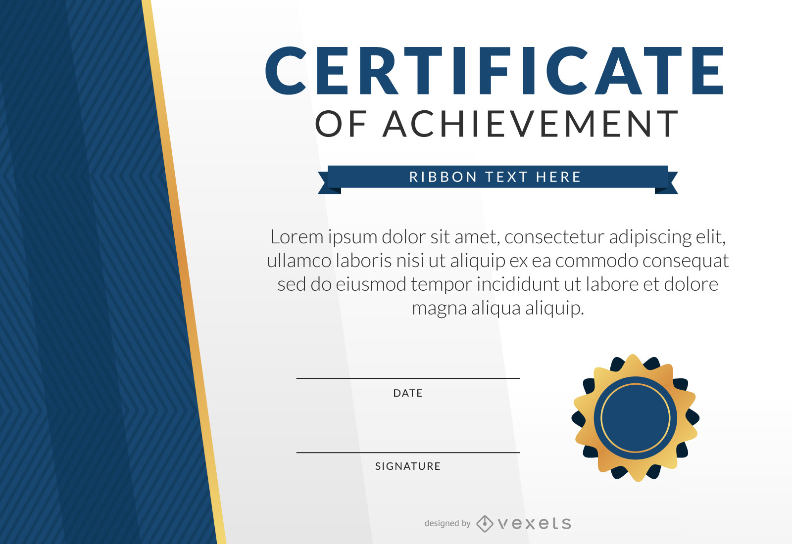 Certificate Of Achievement Template Certificate Achievement Template Vector Download