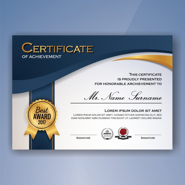 Certificate Of Achievement Template Certificate Of Achievement Template Free Vector Vectorkh