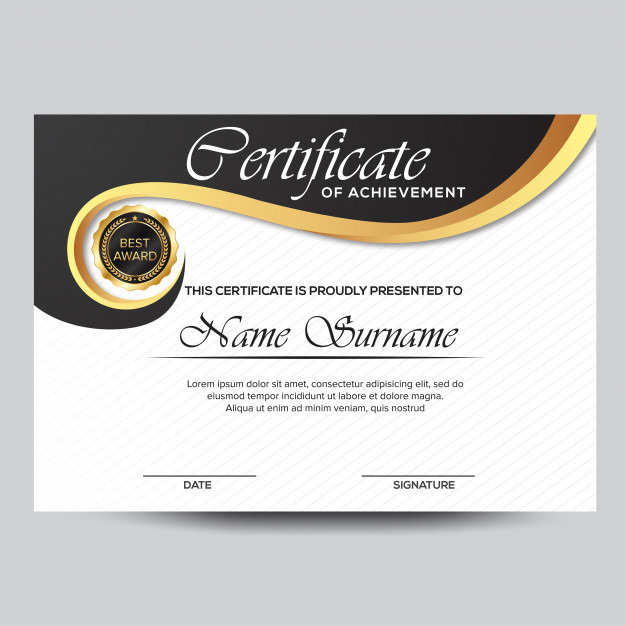 Certificate Of Achievement Template Professional Certificate Of Achievement Template Design