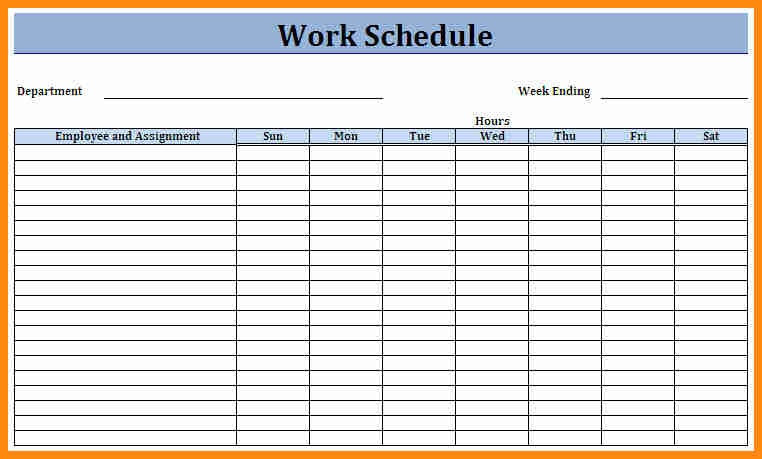 Employee Schedule Calendar Template Monthly Employee Schedule Template