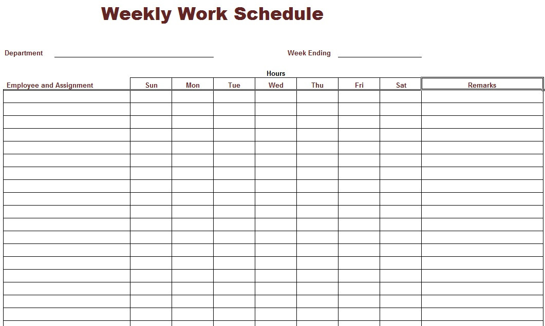 Employee Schedule Calendar Template Printable Work Schedules Free Driverlayer Search Engine