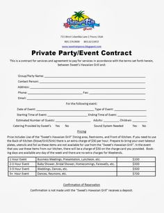 Event Planner Contract Template Sample Contracts for event Planners Google Search