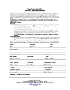 Event Planner Contract Template Wedding Contract Template