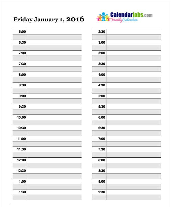 Free Daily Calendar Template Daily Calendar Free Pdf Word Documents Download