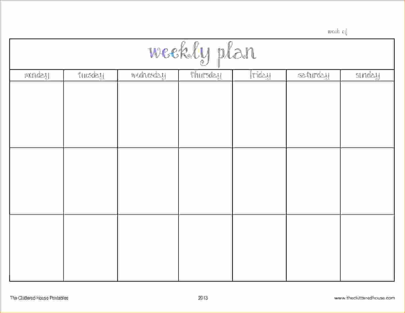 Two Week Calendar Template 2 Week Schedule Template Printable