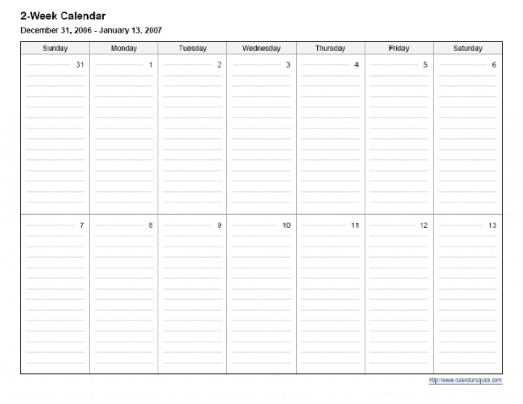 Two Week Calendar Template Two Week Monday to Friday Calendars Calendar Inspiration