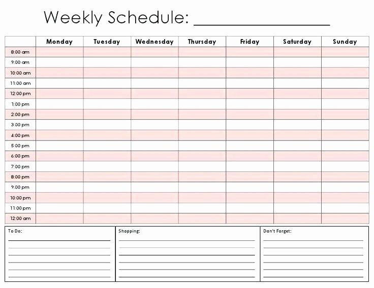 Weekly Appointment Calendar Template Lovely Weekly Appointment Calendar Printable