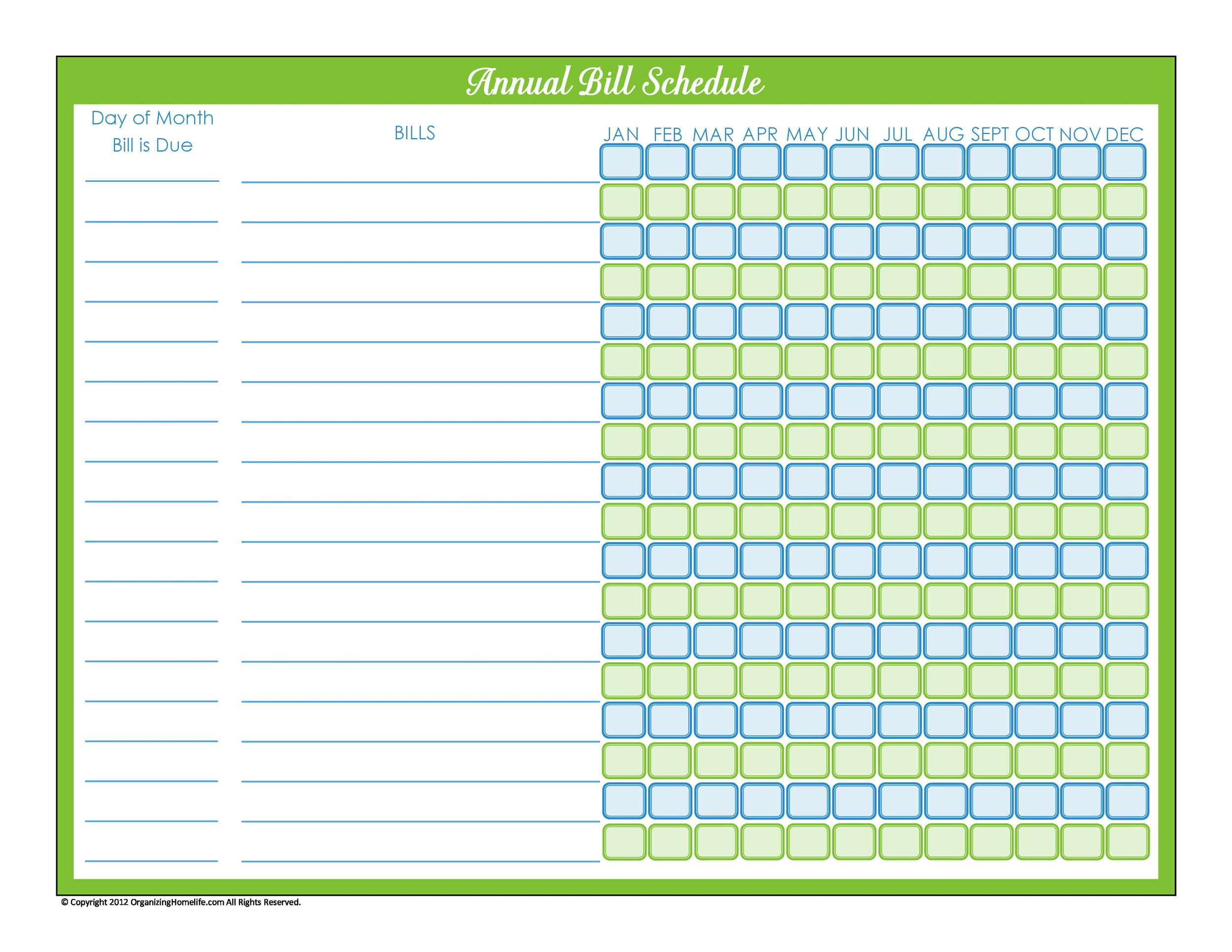Bill Paying Calendar Template 33 Free Bill Pay Checklists &amp; Bill Calendars Pdf Word