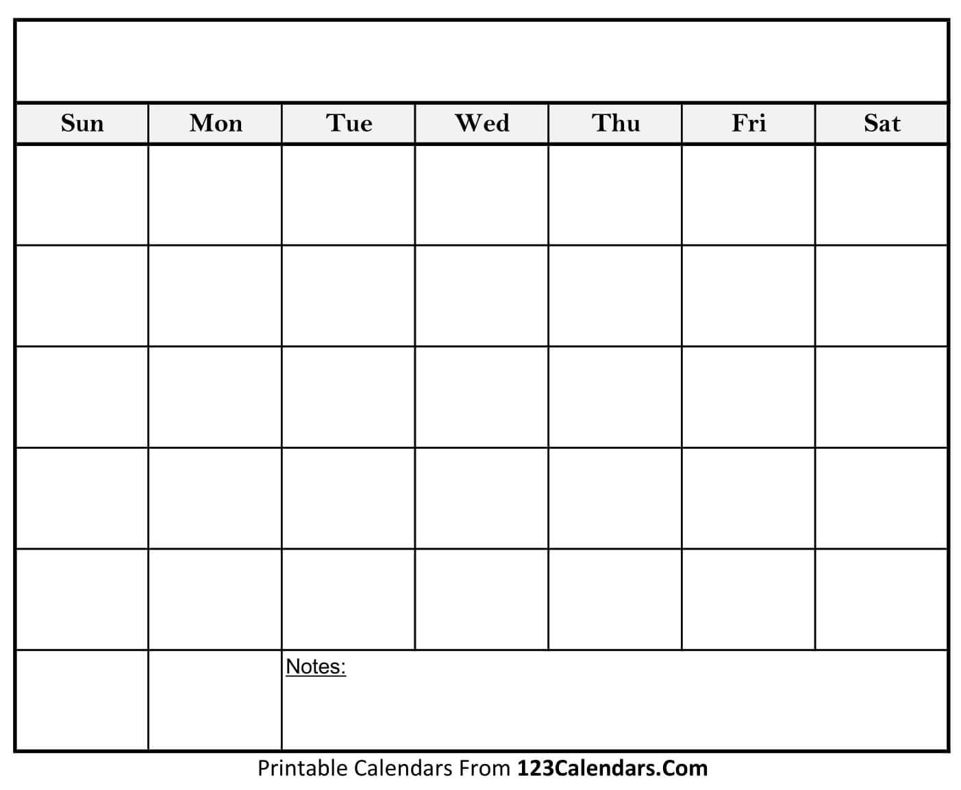 Blank Printable Calendar Template Daisy Blake