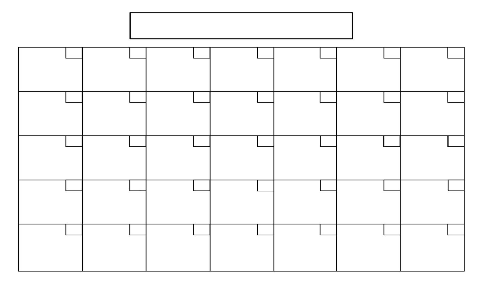 Blank Printable Calendar Template Printable Blank Calendar Grid