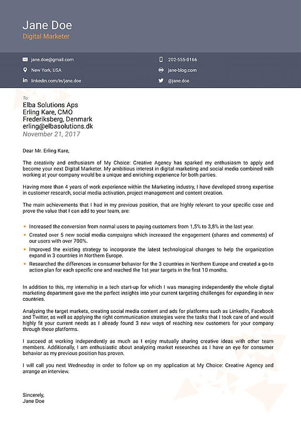 Business Cover Letter Template 14 Cover Letter Templates to Perfect Your Next Job