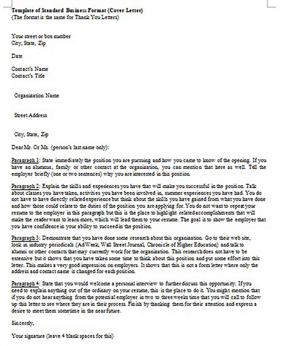 Business Cover Letter Template Business Letter Sample and How to Make It Impressed for
