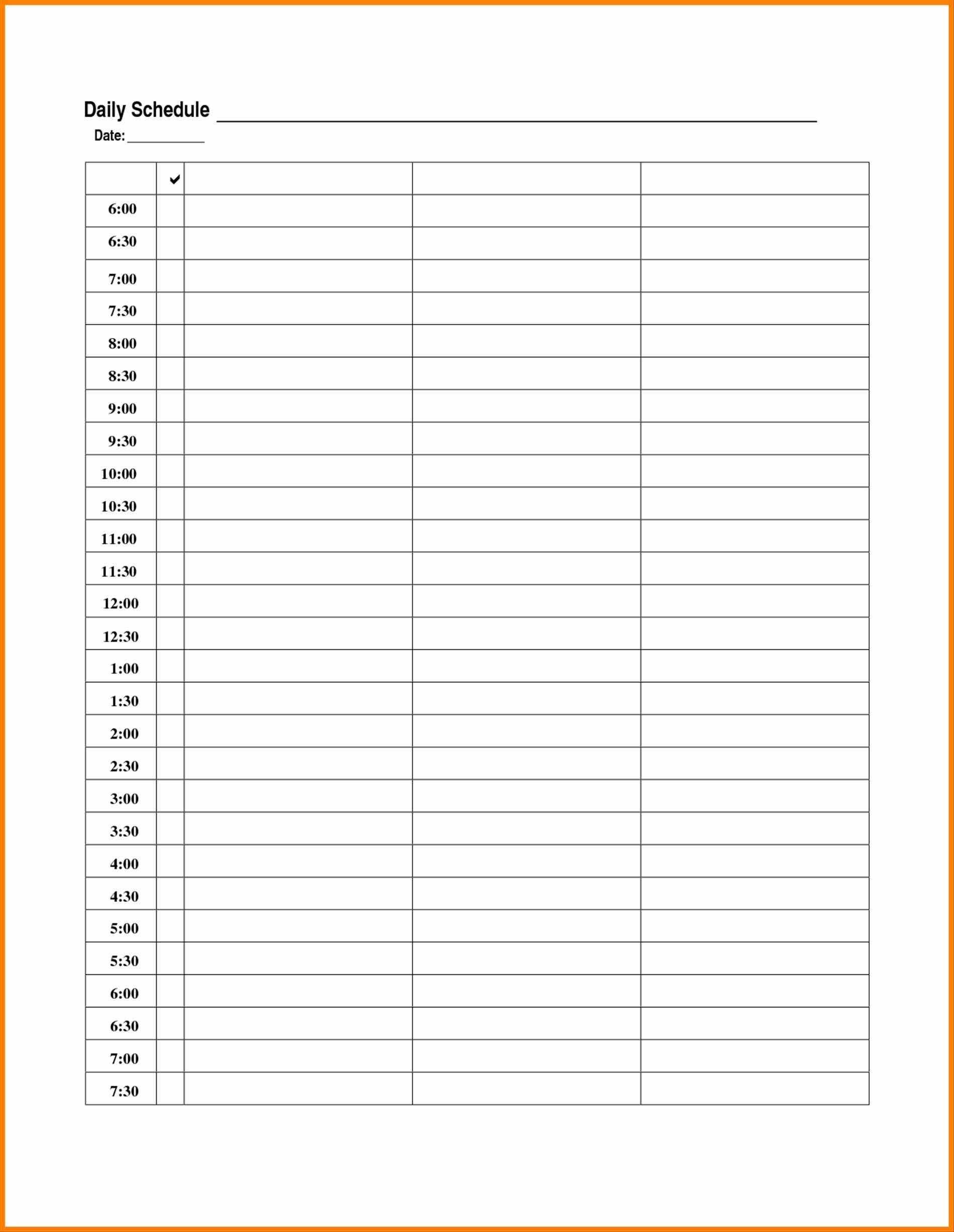 Daily Calendar Template Excel Excel Calendar Template 8 5 X 11