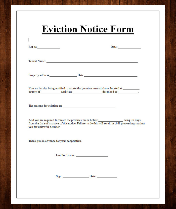 Eviction Letter Template Free 12 Free Eviction Notice Templates for Download Designyep