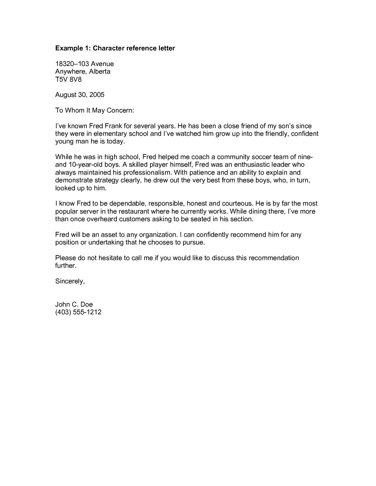 Letter to Court Template Sample Reference Letter for Court