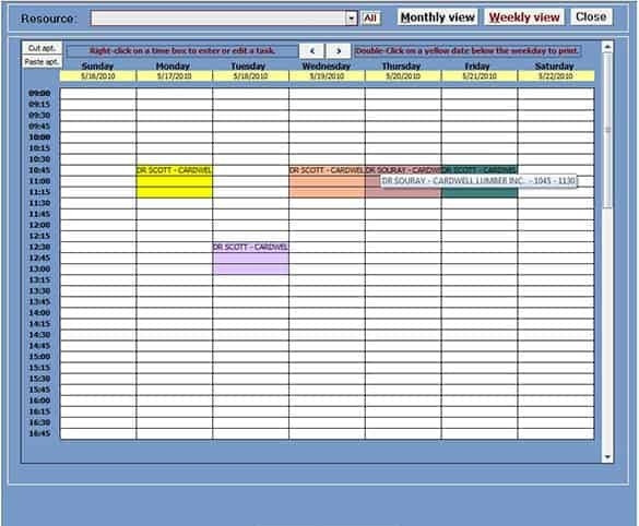 Ms Access Calendar Template Microsoft Access Schedule Template Image